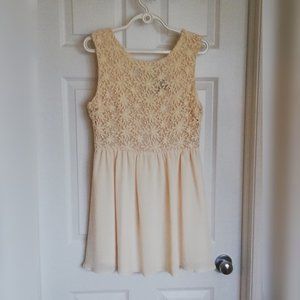 Forever 21 Size L Cream Colour Dress